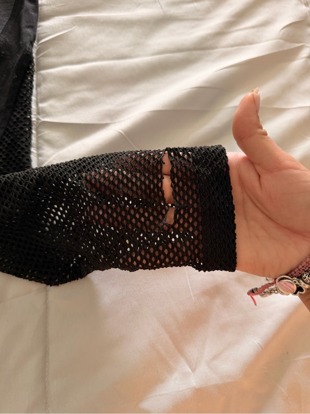 Victoria's Secret Black Athletic Leggings with Mesh Panels - Picture 5 of 5